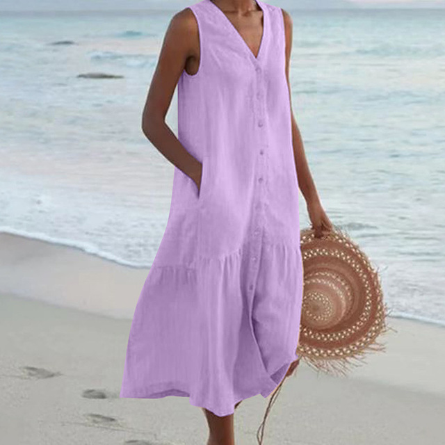 Celi - Stylish Tummy Covering Summer Dress