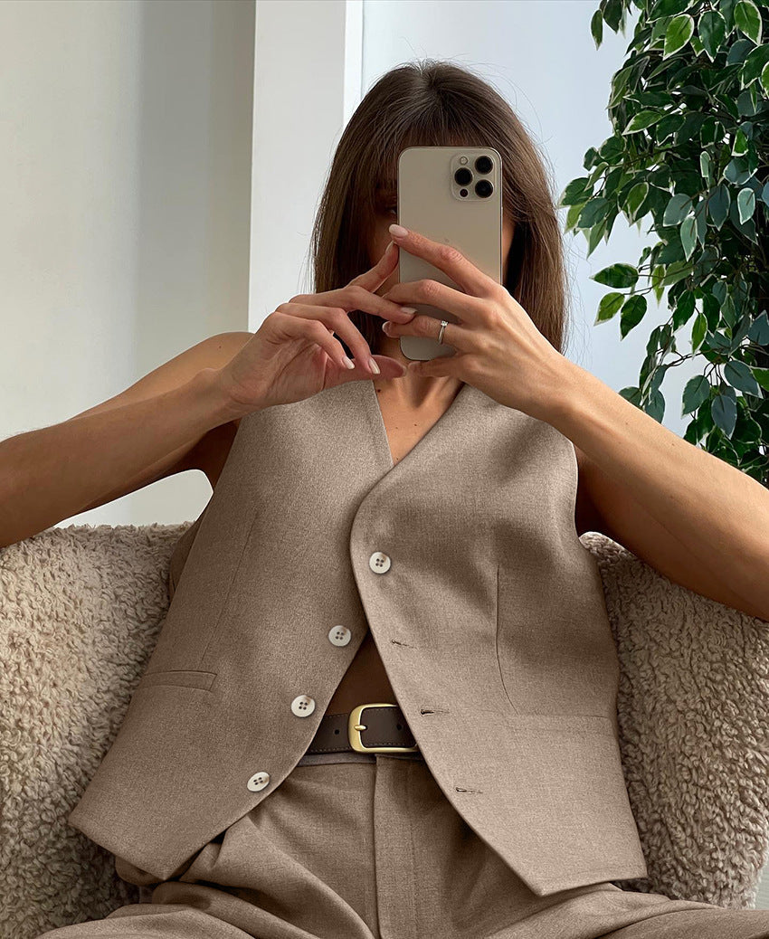 Chloé® | Casual Style Vest & Pants Matching Suit