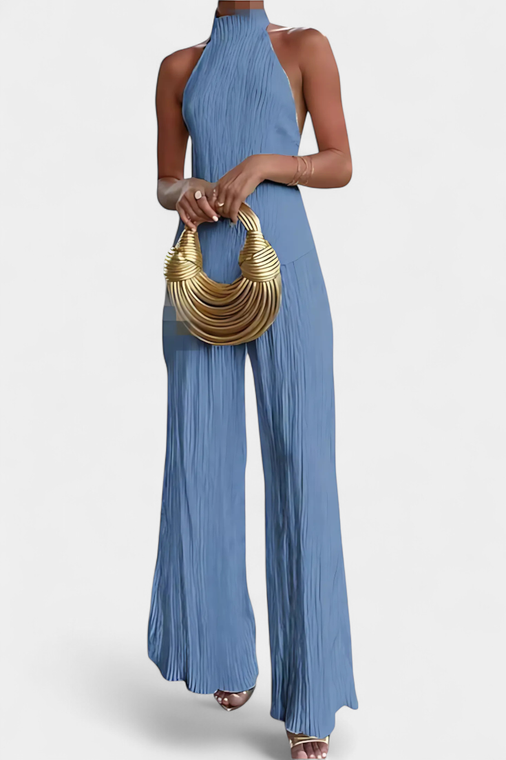 Joanna® | Pilarica Elegant Pleated Set of Asymmetric Top and Flowy Pants