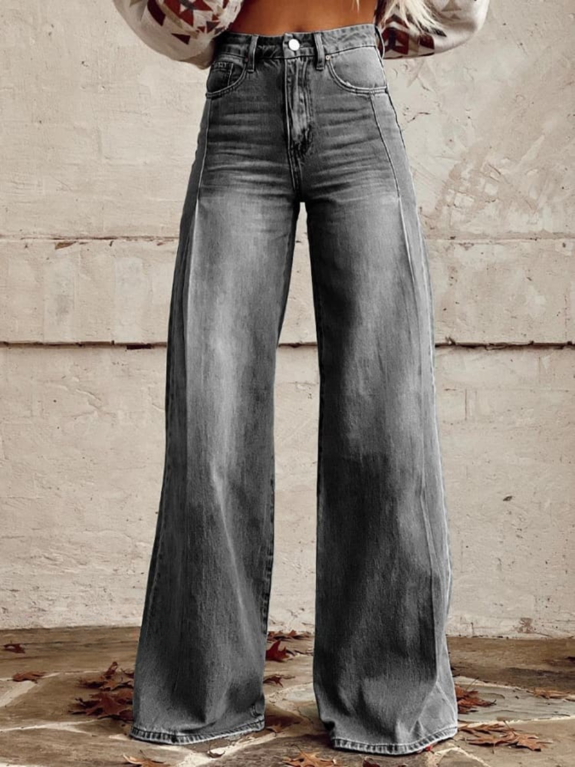 Layla™ | Classic Light Blue Wide Leg Pants