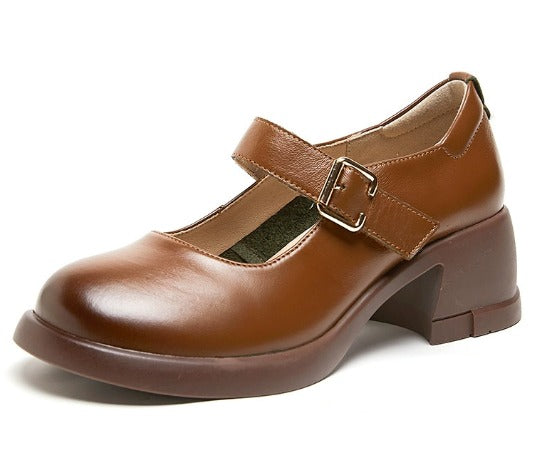 Olivia&Grace™| Agnes Leather Mary Janes