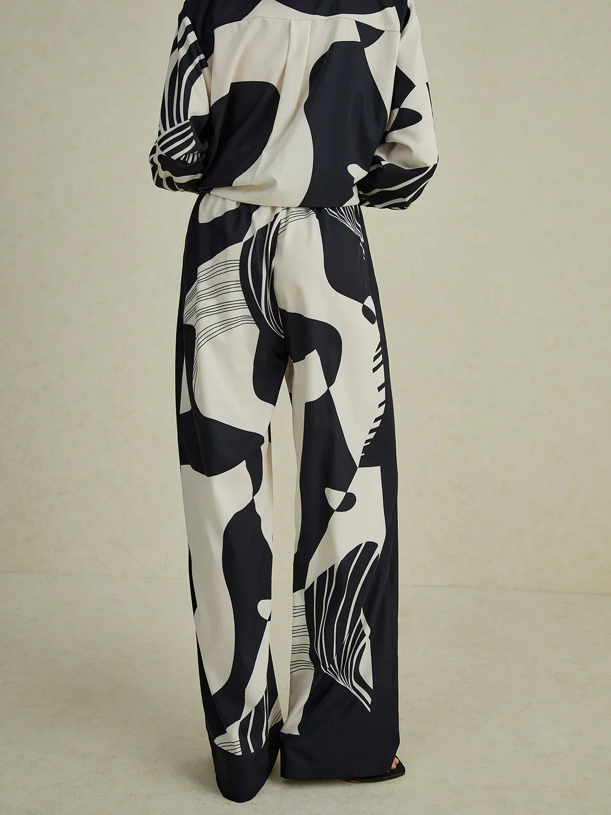 Greta® | Irregular Print Wide Leg Pants Set