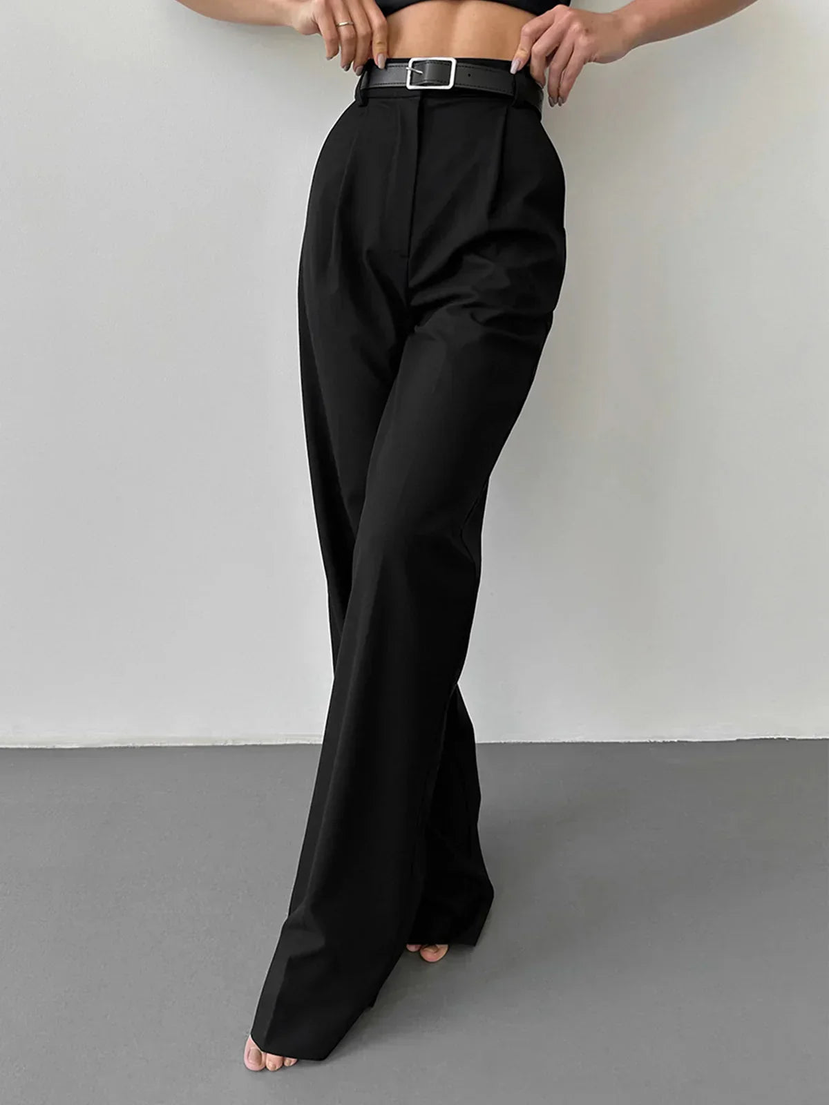 Nele® | Must-have High-Waist Wide Leg Black Pants