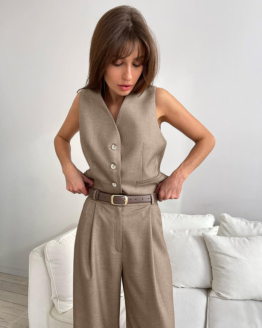 Chloé® | Casual Style Vest & Pants Matching Suit