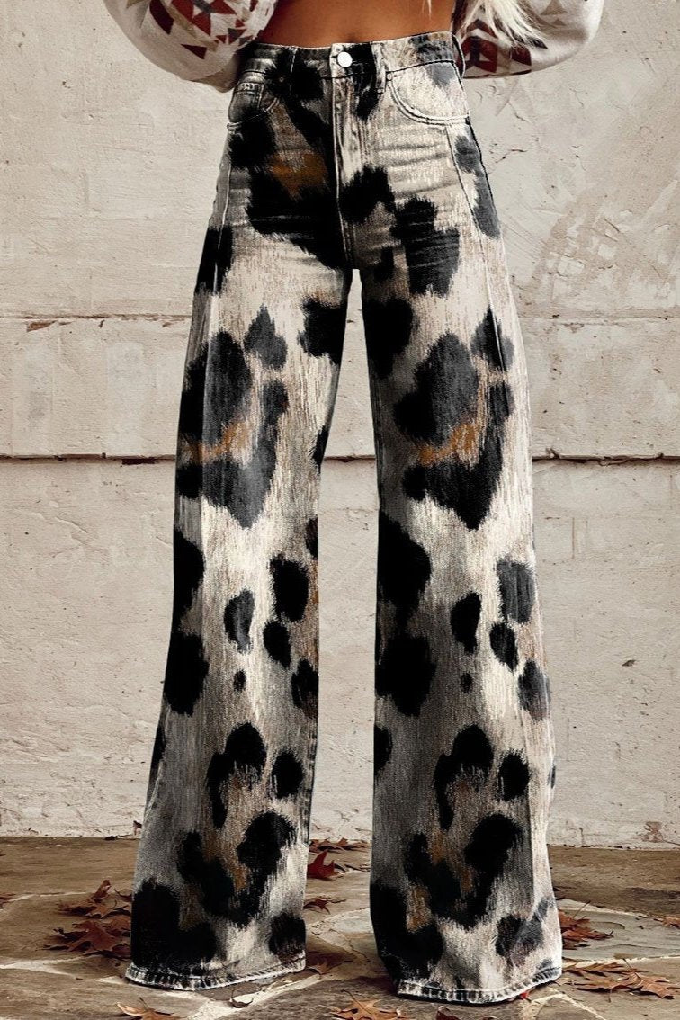 Olivia™ | Wide-Leg Leopard Print Pants