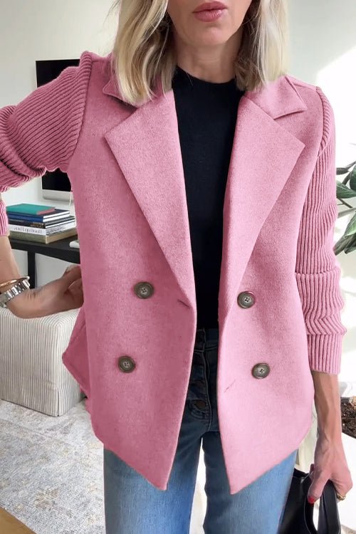 Olivia&Grace | Amora - Elegant Knit-Sleeve Jacket