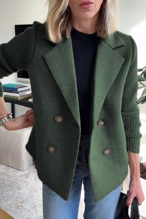 Olivia&Grace | Amora - Elegant Knit-Sleeve Jacket