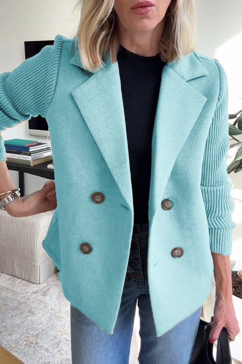 Olivia&Grace | Amora - Elegant Knit-Sleeve Jacket