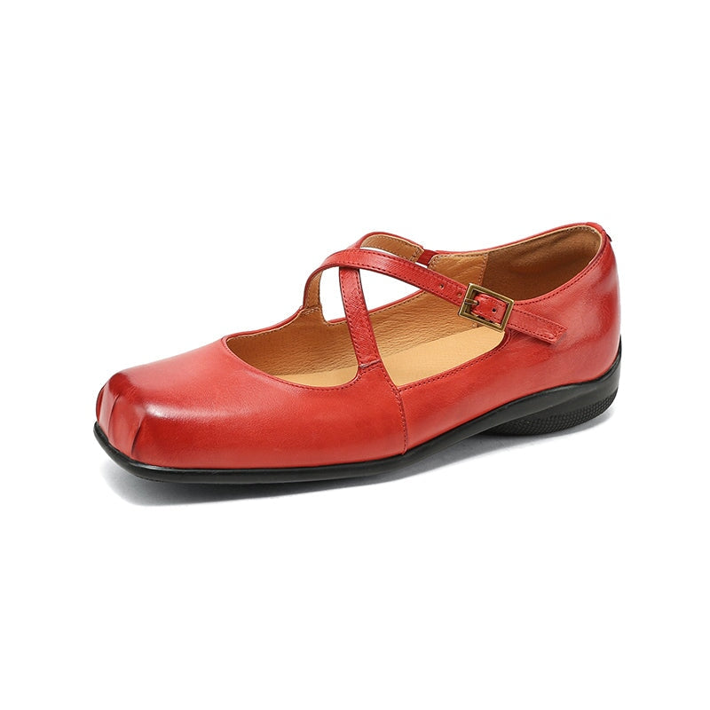 Olivia&Grace™| Edith Leather Mary Janes