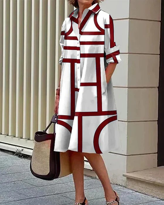 Gemma™ – Modern Art Geometric Dress