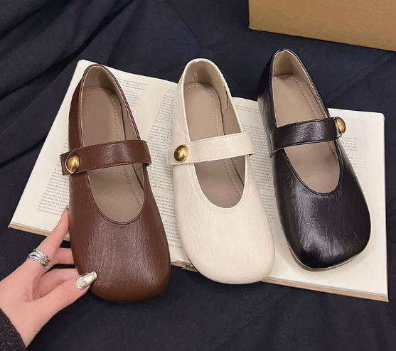 Olivia&Grace™| Irene Leather Mary Janes