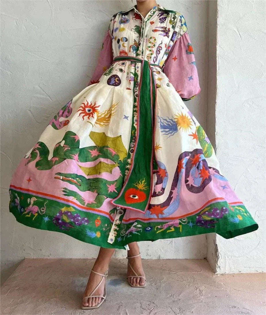 Claudia™ – Airy Volume Dress with Gentle Tummy Coverage
