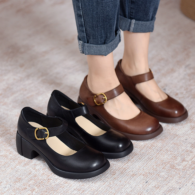 Olivia&Grace™| Agnes Leather Mary Janes
