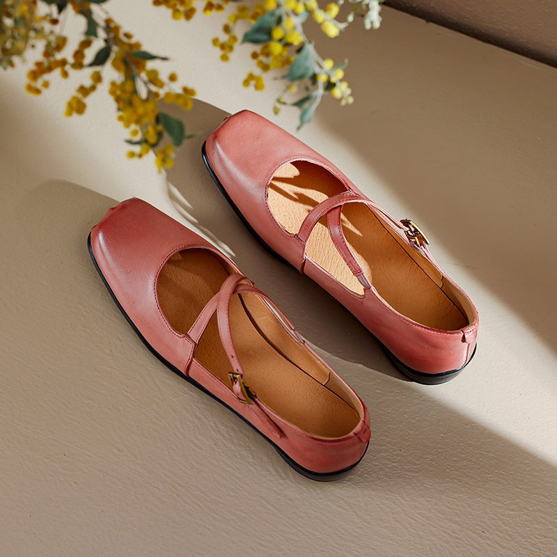 Olivia&Grace™| Edith Leather Mary Janes