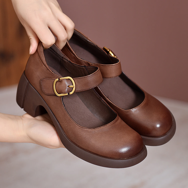 Olivia&Grace™| Agnes Leather Mary Janes