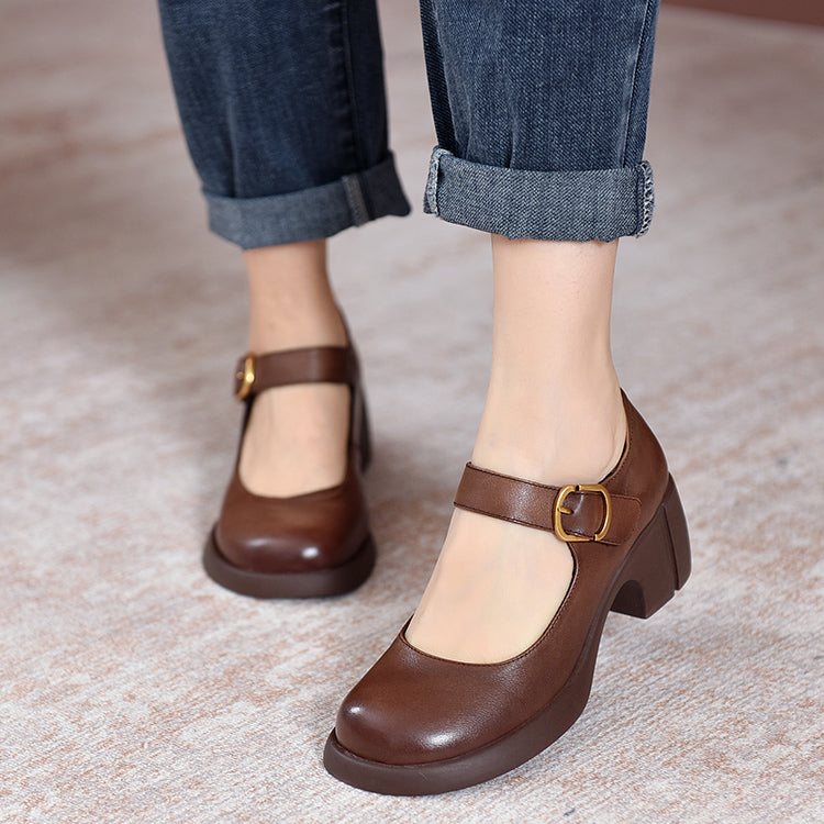 Olivia&Grace™| Agnes Leather Mary Janes