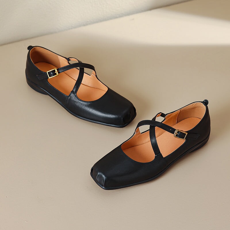 Olivia&Grace™| Edith Leather Mary Janes