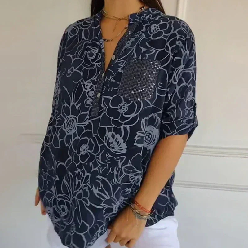 Olivia&Grace | Clarinda – Printed Button-Up Shirt