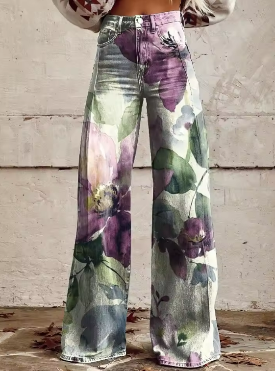 Flora™ | Soft Bloom Pants in Watercolor Colors