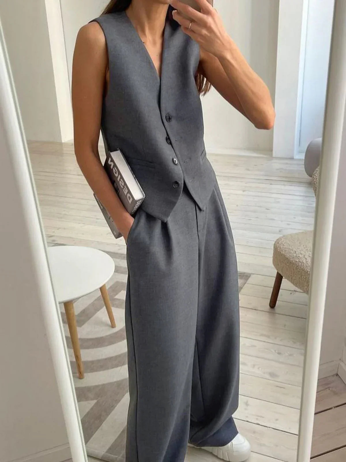 Chloé® | Casual Style Vest & Pants Matching Suit