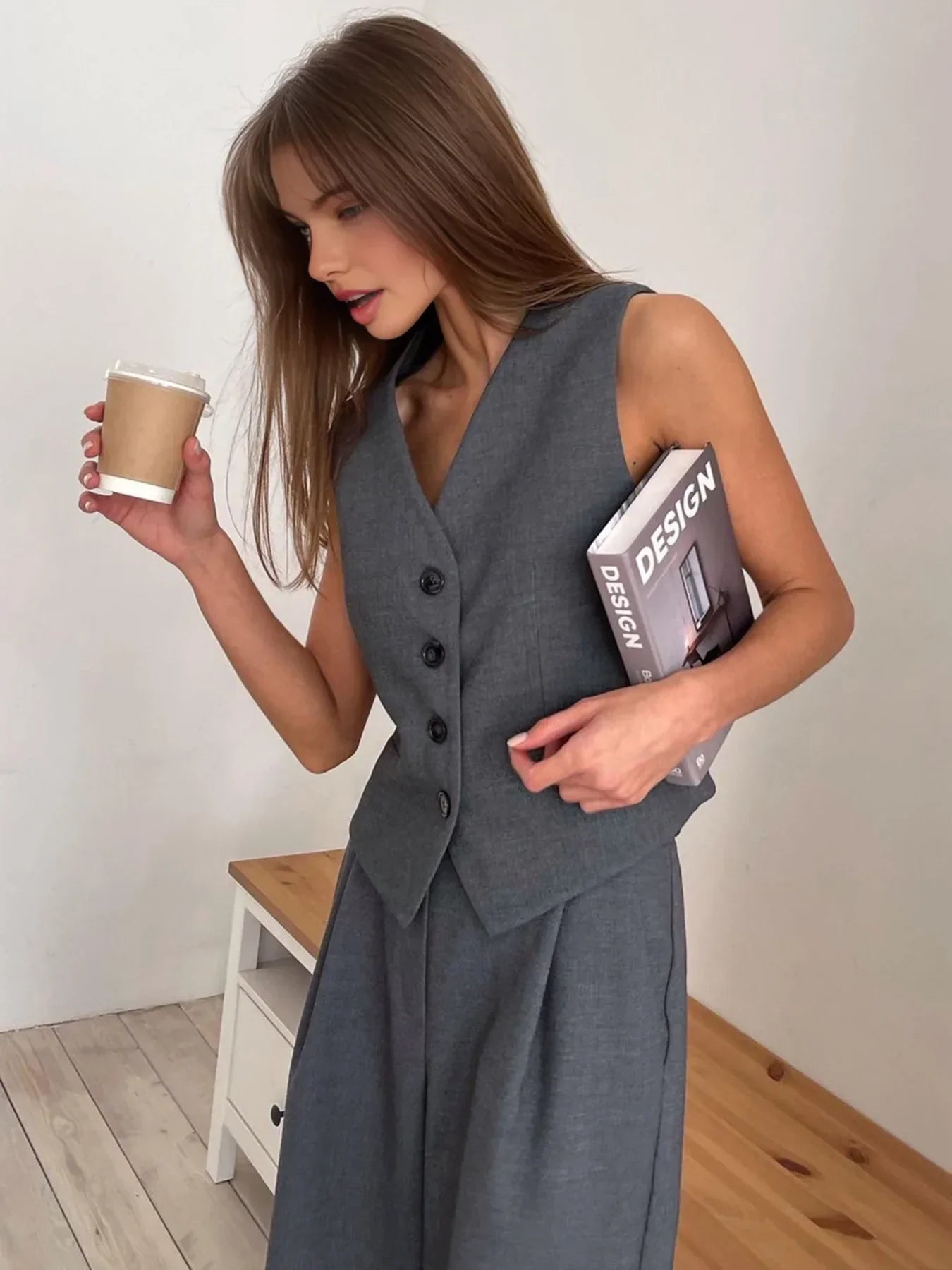 Chloé® | Casual Style Vest & Pants Matching Suit