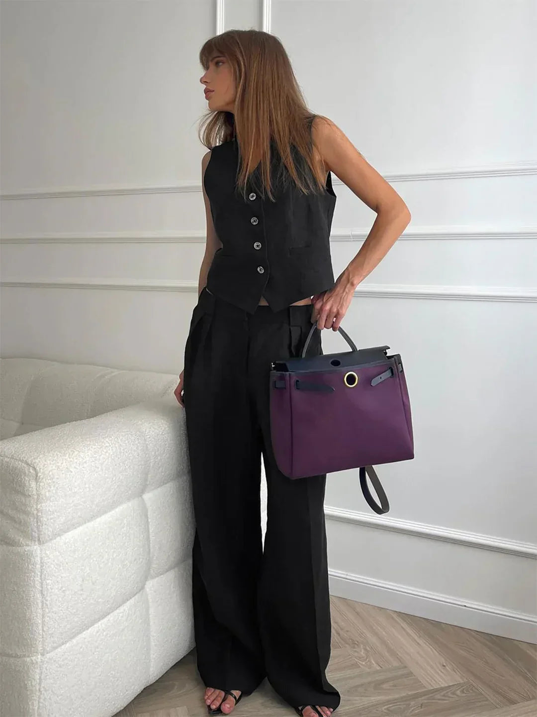 Laura® | Always Chic Cotton & Linen Pants Matching Set
