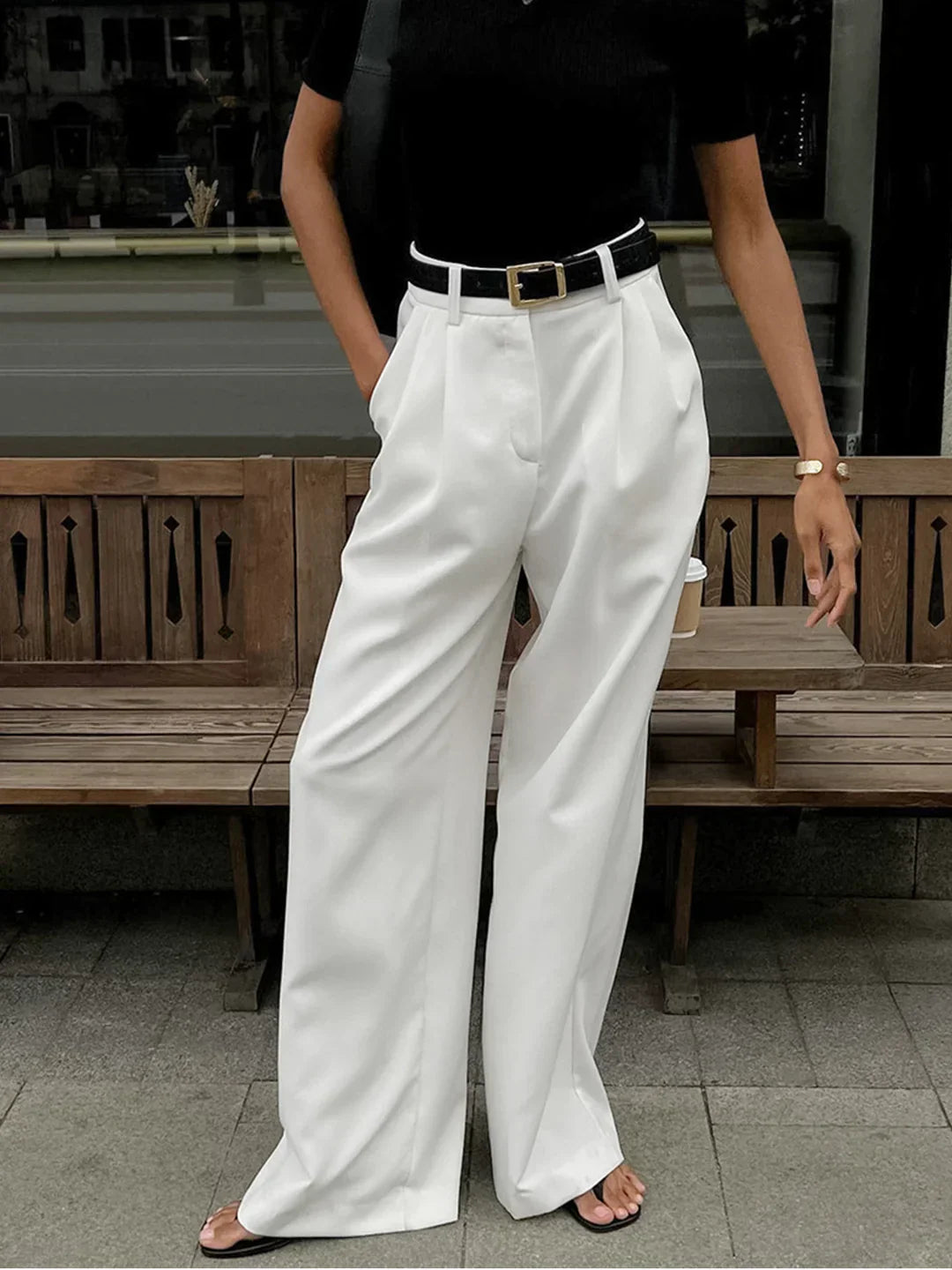 Vanesa® | High Waist Drape Casual Pants