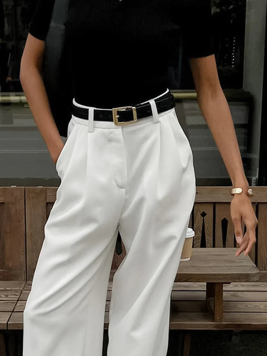 Vanesa® | High Waist Drape Casual Pants
