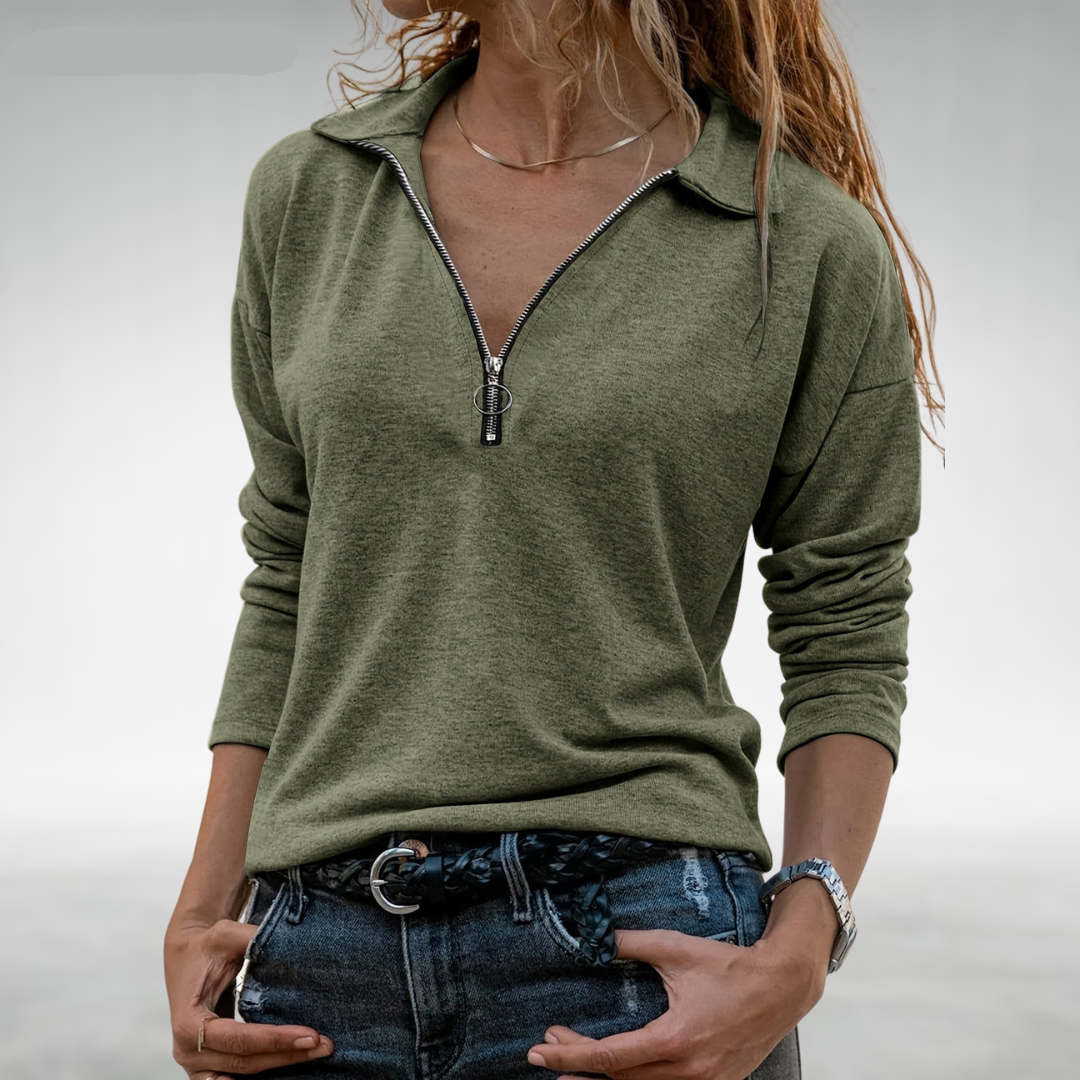 Olivia&Grace | Nadine - Women's Half-Zip Sweaters