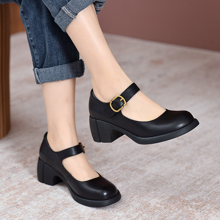 Olivia&Grace™| Agnes Leather Mary Janes