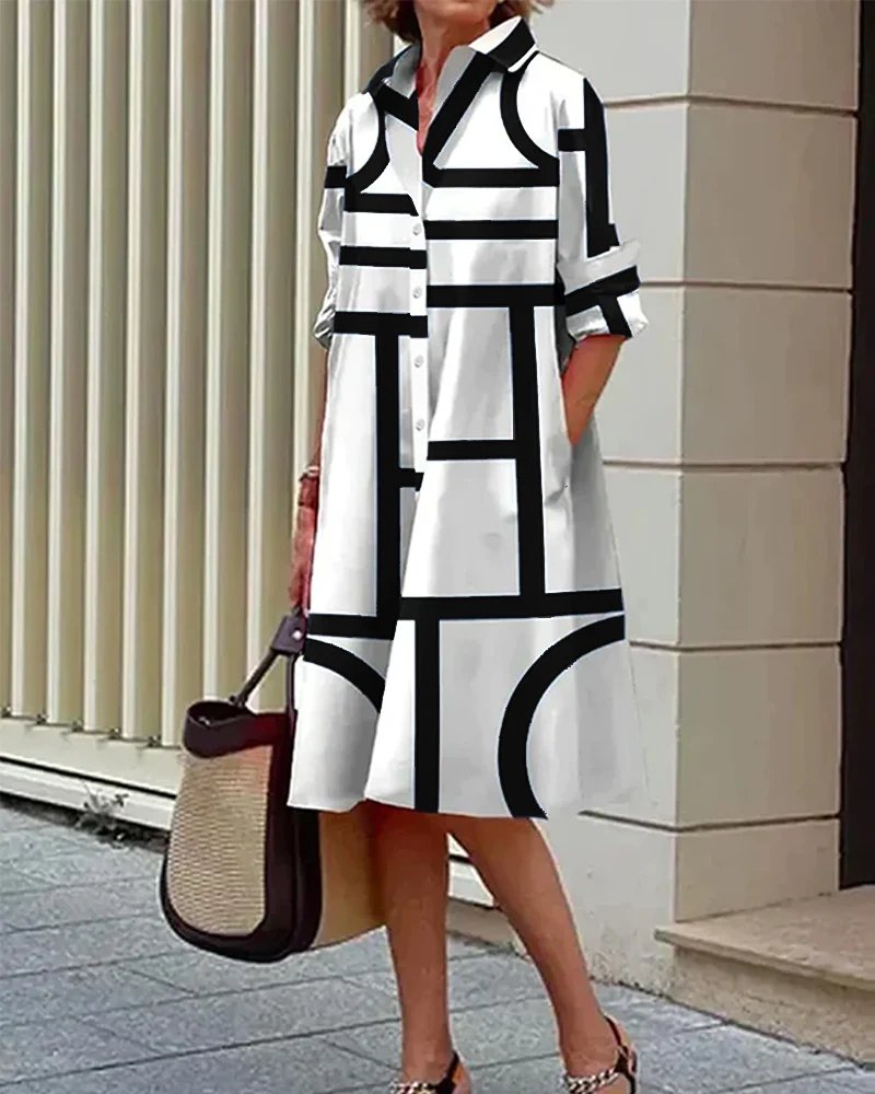 Gemma™ – Modern Art Geometric Dress