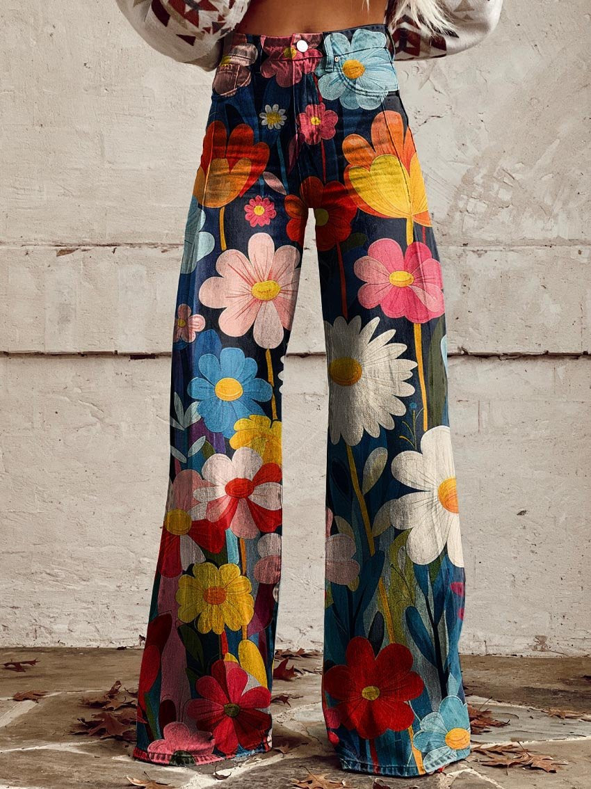 Brite™ | Retro Garden Wide Leg Pants