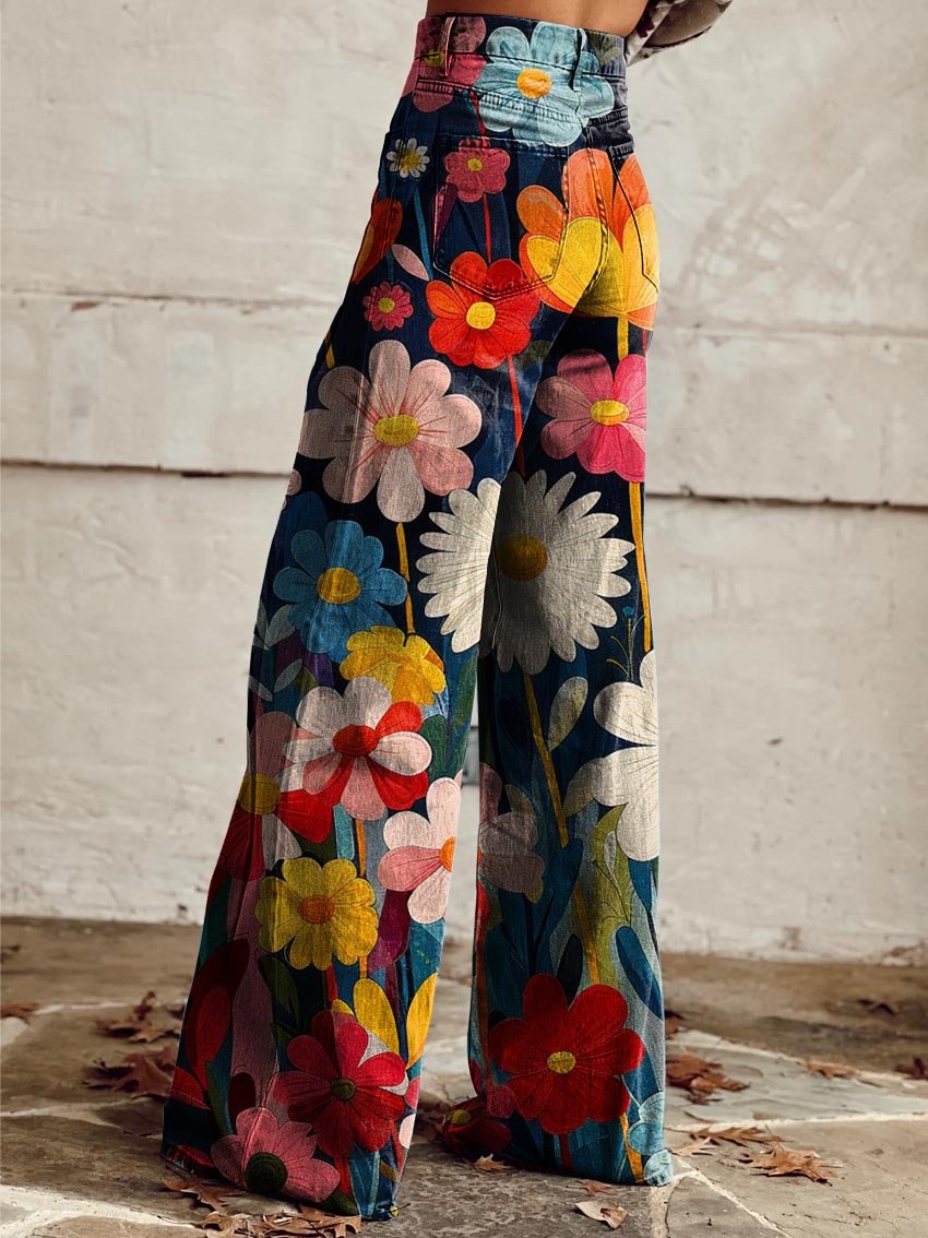 Brite™ | Retro Garden Wide Leg Pants