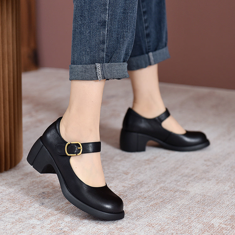 Olivia&Grace™| Agnes Leather Mary Janes