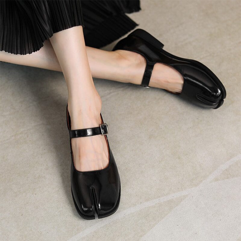 Olivia&Grace™| Martha Leather Mary Janes