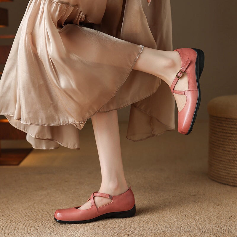 Olivia&Grace™| Edith Leather Mary Janes