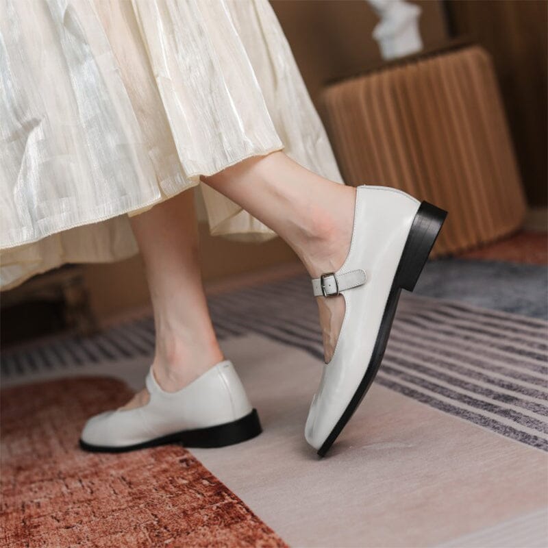 Olivia&Grace™| Martha Leather Mary Janes