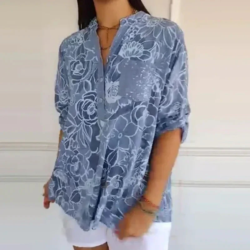 Olivia&Grace | Clarinda – Printed Button-Up Shirt